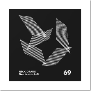 Nick Drake / Five Leaves Left / Minimalist Artwork Design Posters and Art